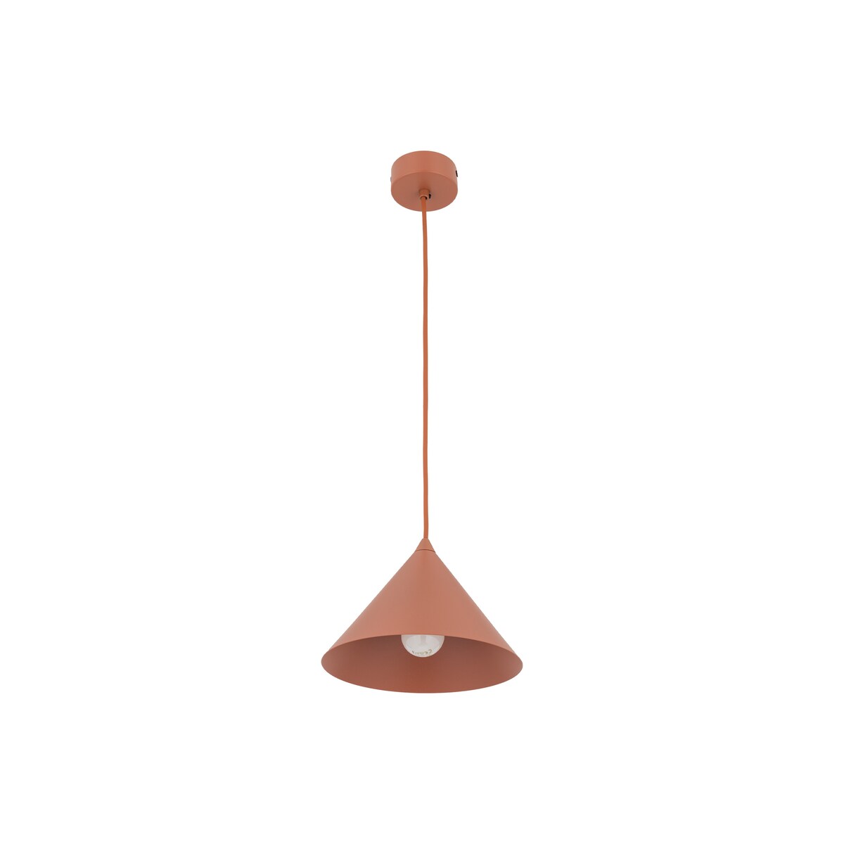 Lampa wisząca TK Lighting CONO BRICK 10076 czerwona E27 metal 19 cm regulowana wysokość do 140 cm