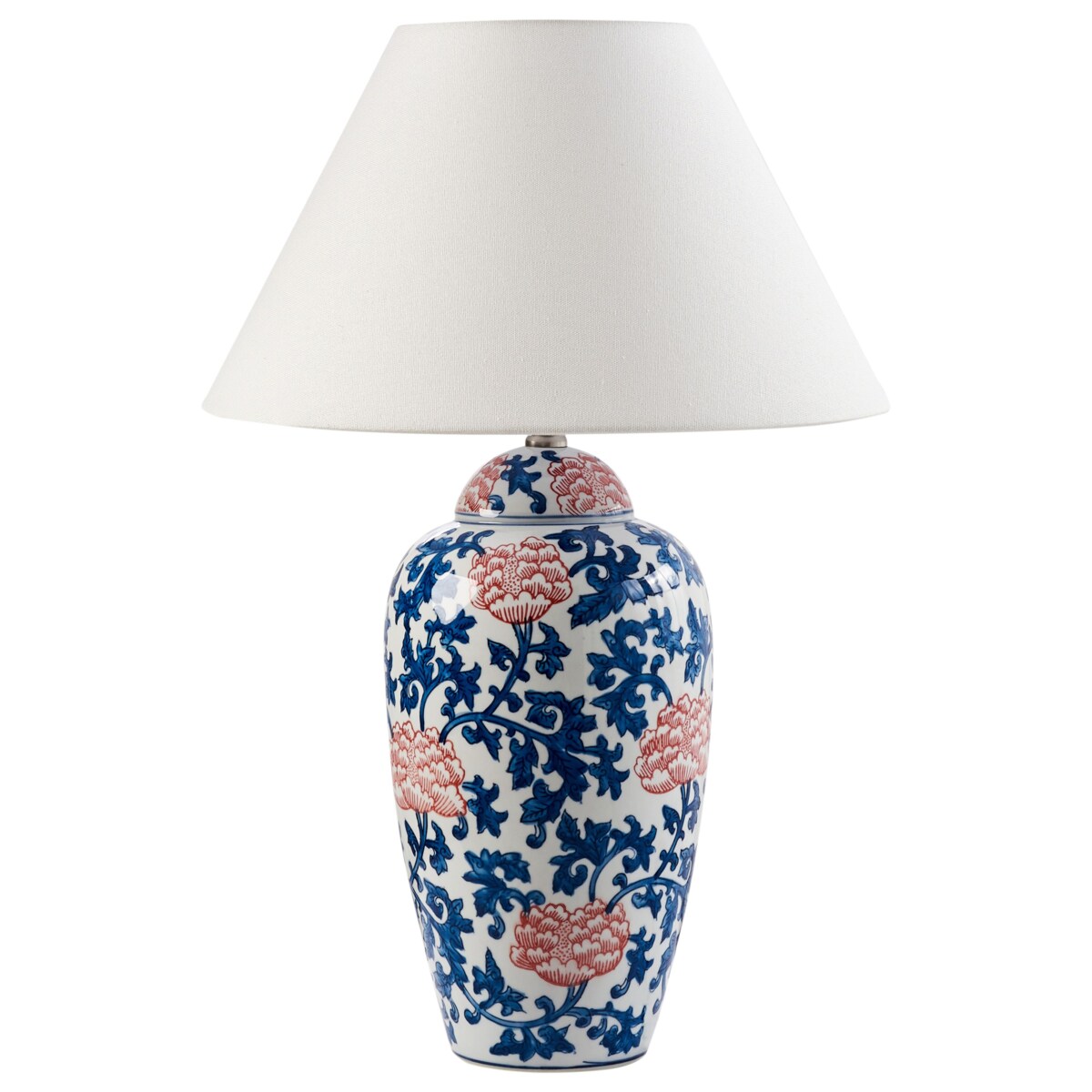 Lampa stołowa VERUSA Porcelana Biały/ niebieski