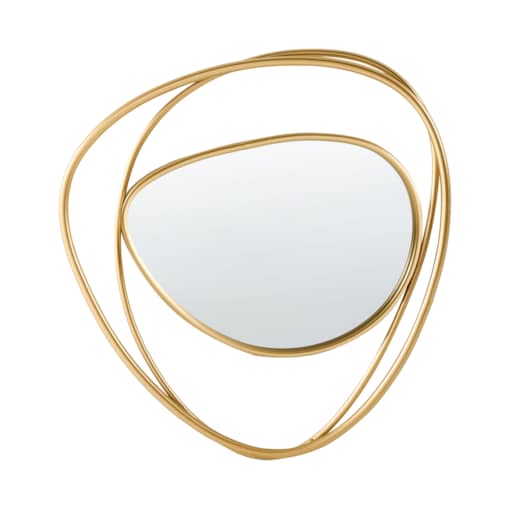 Lustro ścienne COURCY 50 cm 54 cm Metal Złoty