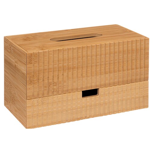 Pudełko na chusteczki z szufladką TERRE INCONNUE, bambusowe