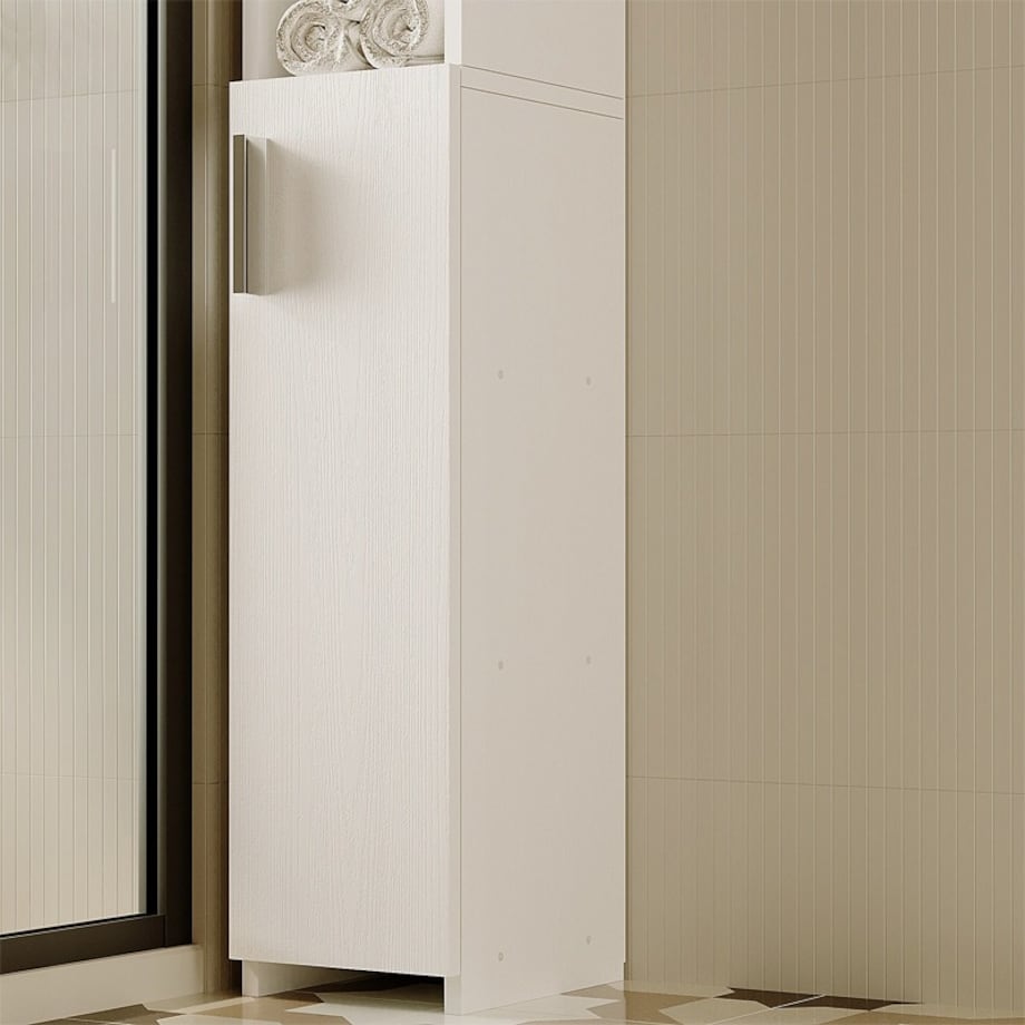 Regał łazienkowy stojący szafa biały loft szafka półka słupek wysoki 182 cm