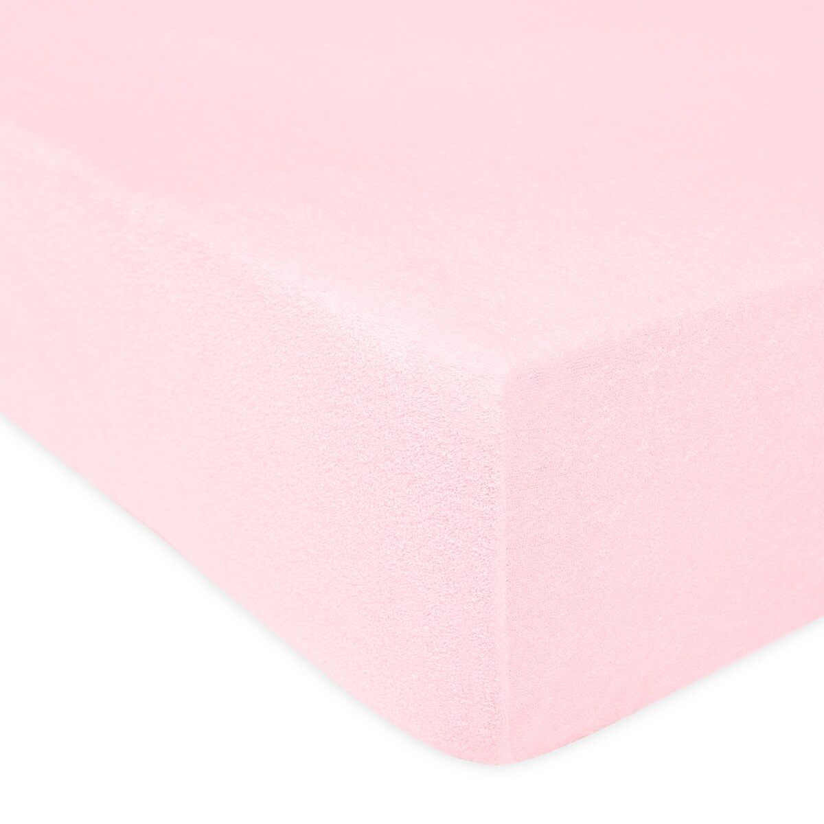 Prześcieradło z bawełny frotte z gumką 160x200 kolor róż kwarcowy
