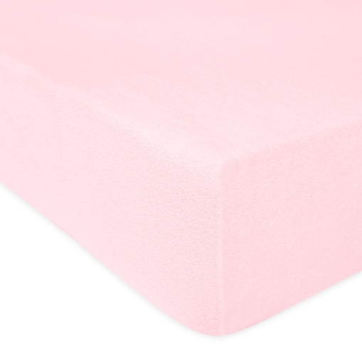 Prześcieradło z bawełny frotte z gumką 160x200 kolor róż kwarcowy