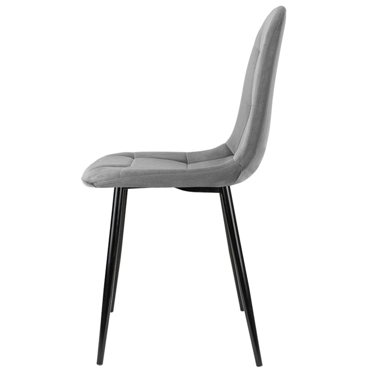 Krzesło tapicerowane welurowe szare nowoczesne loftowe