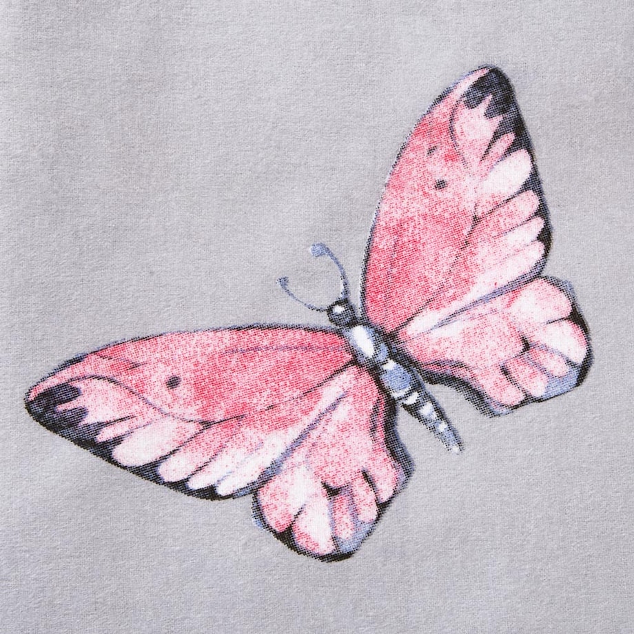 Pościel flanelowa 140x200 Florina Mist szara z kolorowymi kwiatami, Flanelove