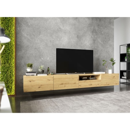 Wisząca Szafka RTV Komoda Loft Industrialna Dąb Artisan MAT 120 cm