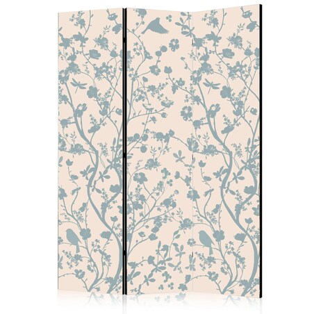 Parawan akustyczny Kwiaty 135x172 cm 3-częściowy beżowy