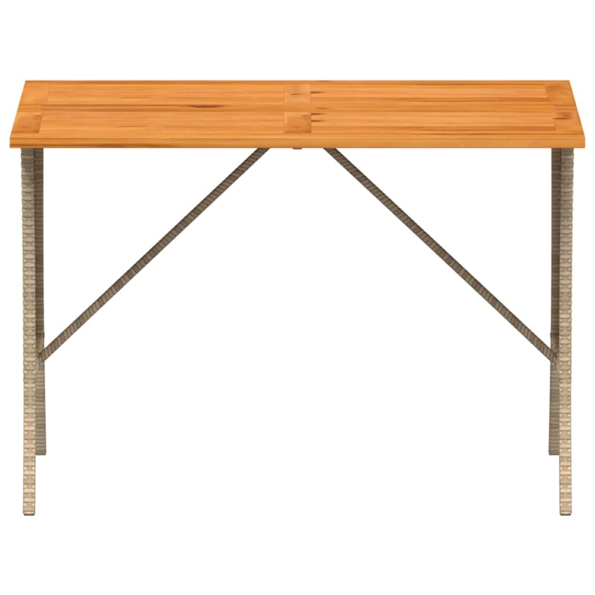 vidaXL Stół ogrodowy z blatem z drewna akacjowego beżowy 105x75x72 cm