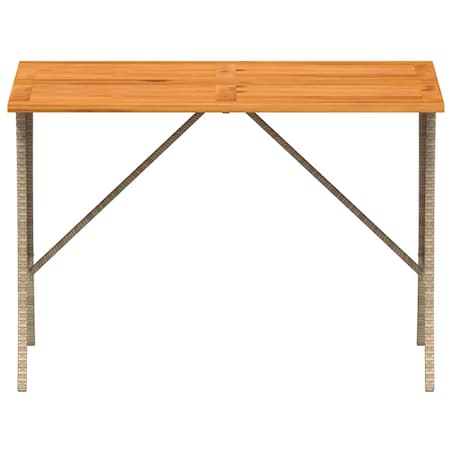 vidaXL Stół ogrodowy z blatem z drewna akacjowego beżowy 105x75x72 cm