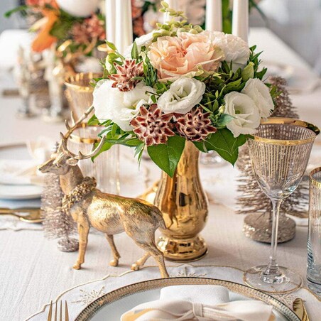 Obrus Shiny Goldenline - 140 cm x 200 cm - idealny dla 4 osób