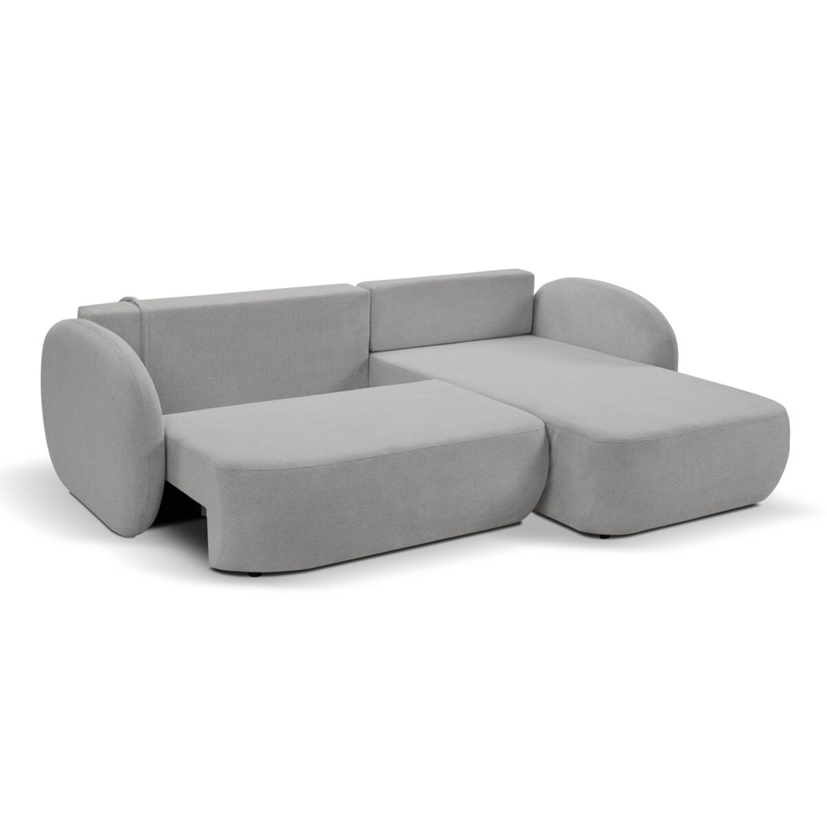 Nowoczesny narożnik rozkładany OLIVIO prawy - jasnoszary