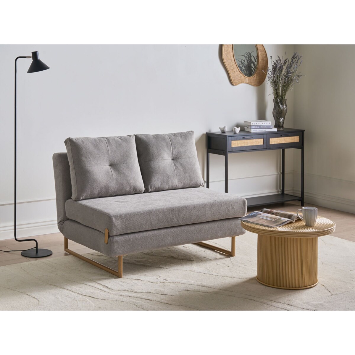 Sofa rozkładana dla 2 osób JERSLEV Szary