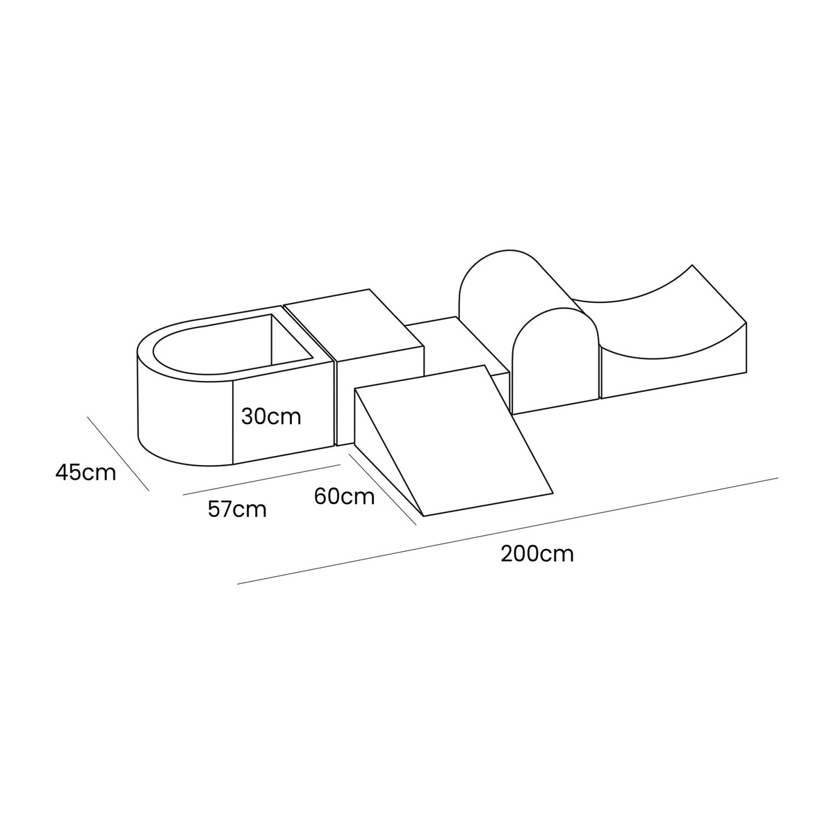 Piankowy Plac Zabaw z Basenem 250x45cm/200 Piłek dla Dziecka, Velvet, Velvet, Beżowy: Białe/Beżowe