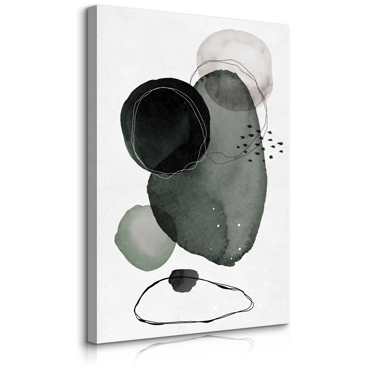 Obraz Na Płótnie Akarele Abstrakcja Styl Boho Minimalizm 80x120cm