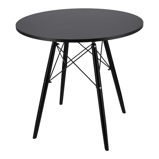 Nowoczesny Skandynawski Czarny Okrągły Stół do Jadalni