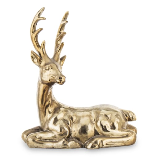Renifer odpoczywający 26x34,5 cm PAYNAWA - II złoty