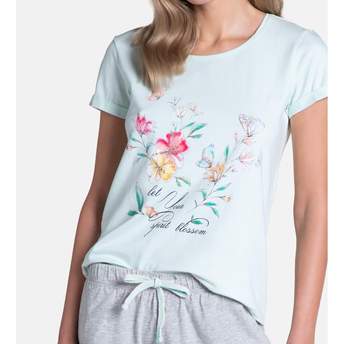 Piżama Tamia 38888-60X Błękitno-Szara Błękitno-Szary, XL