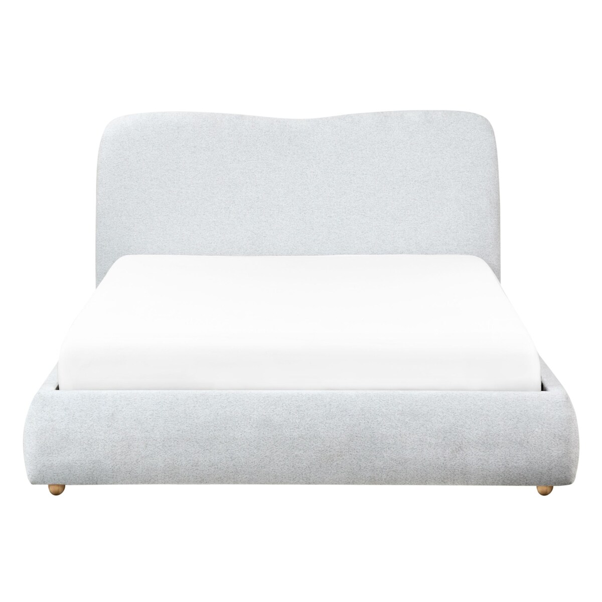 Łóżko z pojemnikiem BLAGNAC 140 x 200 cm Jasnoszary