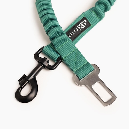 Pasy samochodowe z amortyzarotem "Green AF" - Rodzaj: Duży karabinek