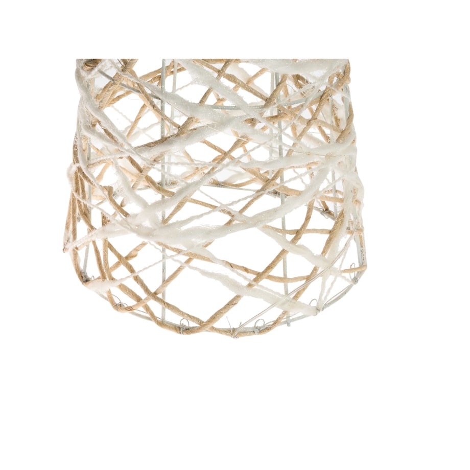 Zestaw 3 dekoracji świątecznych TUELSO Choinka 60/80/100 cm Biały/ złoty