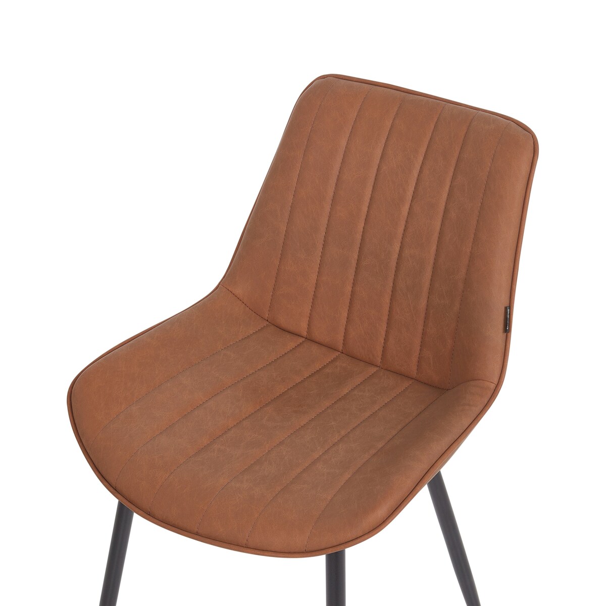 Zestaw 2 Skóra ekologiczna Krzesło do jadalni Brązowy DUBROVNIK