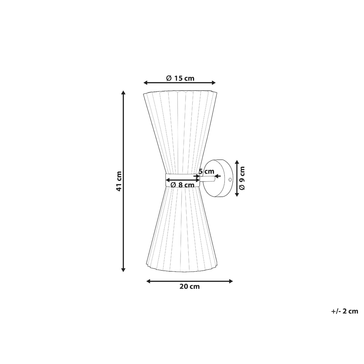 Zestaw 2 lamp ściennych TELANG Bawełna Biały