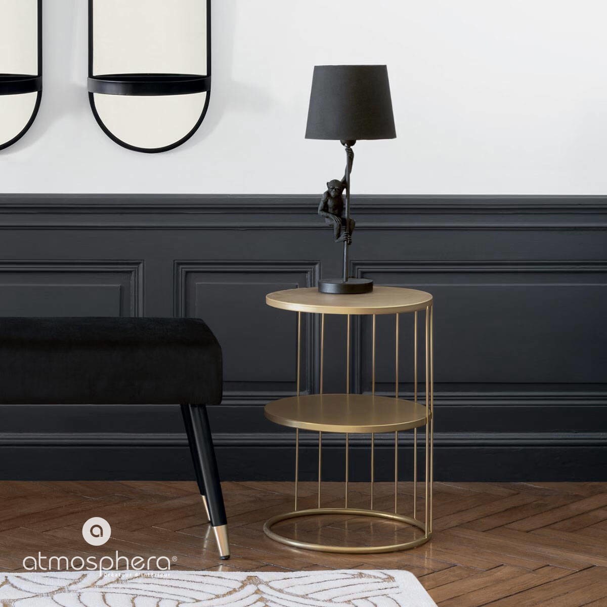 Stolik kawowy KOBU, 2 poziomy, Ø 36 cm