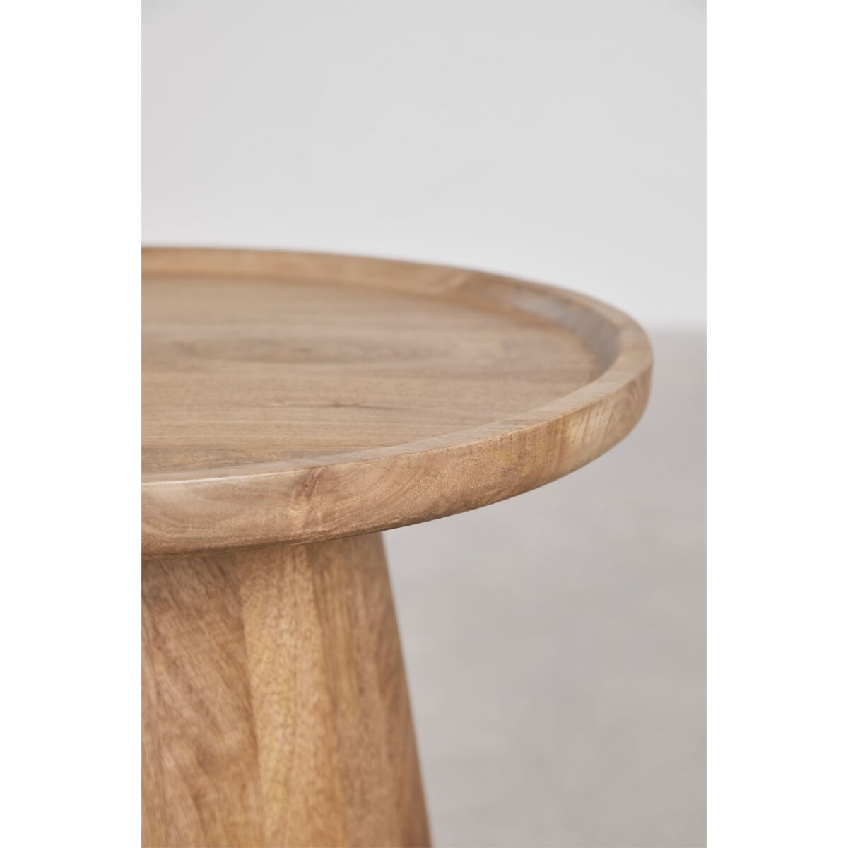 Okrągły stolik boczny Naiara Ø50 cm z drewna mango