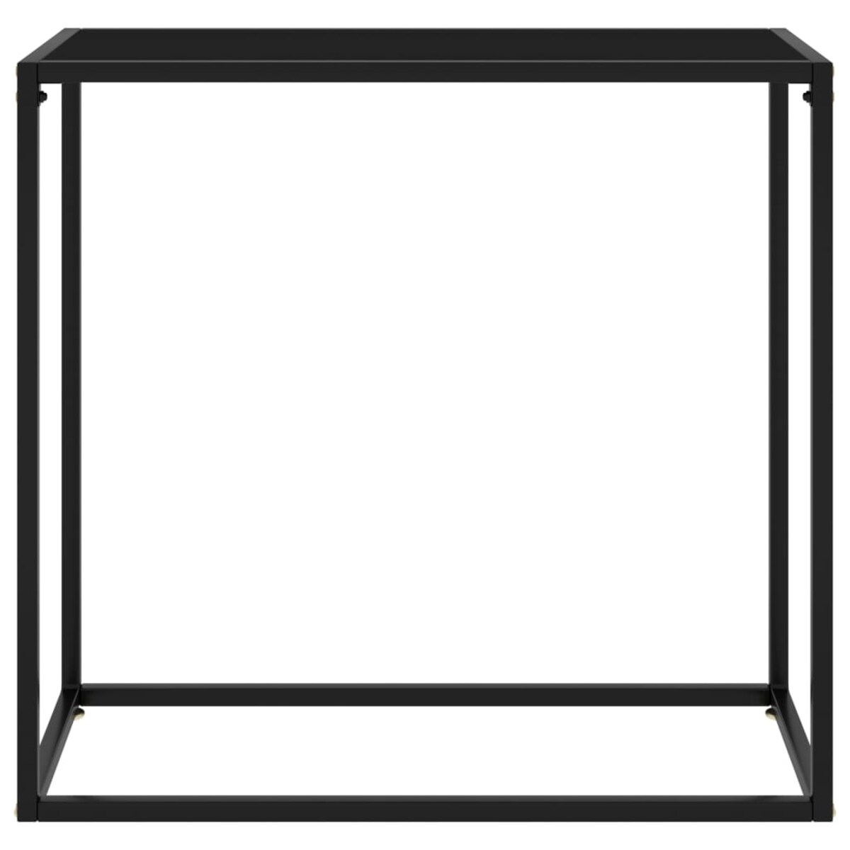 vidaXL Stolik konsolowy, czarny, 80x35x75 cm, szkło hartowane