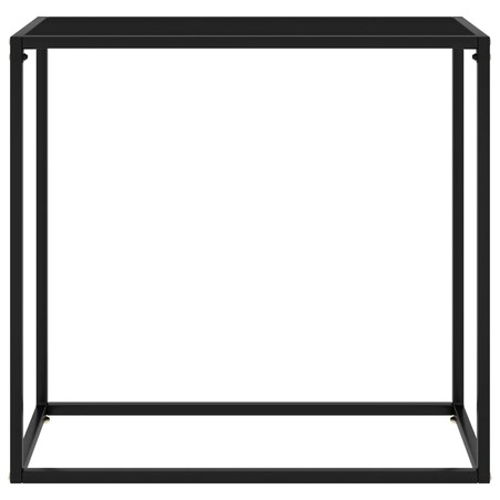 vidaXL Stolik konsolowy, czarny, 80x35x75 cm, szkło hartowane