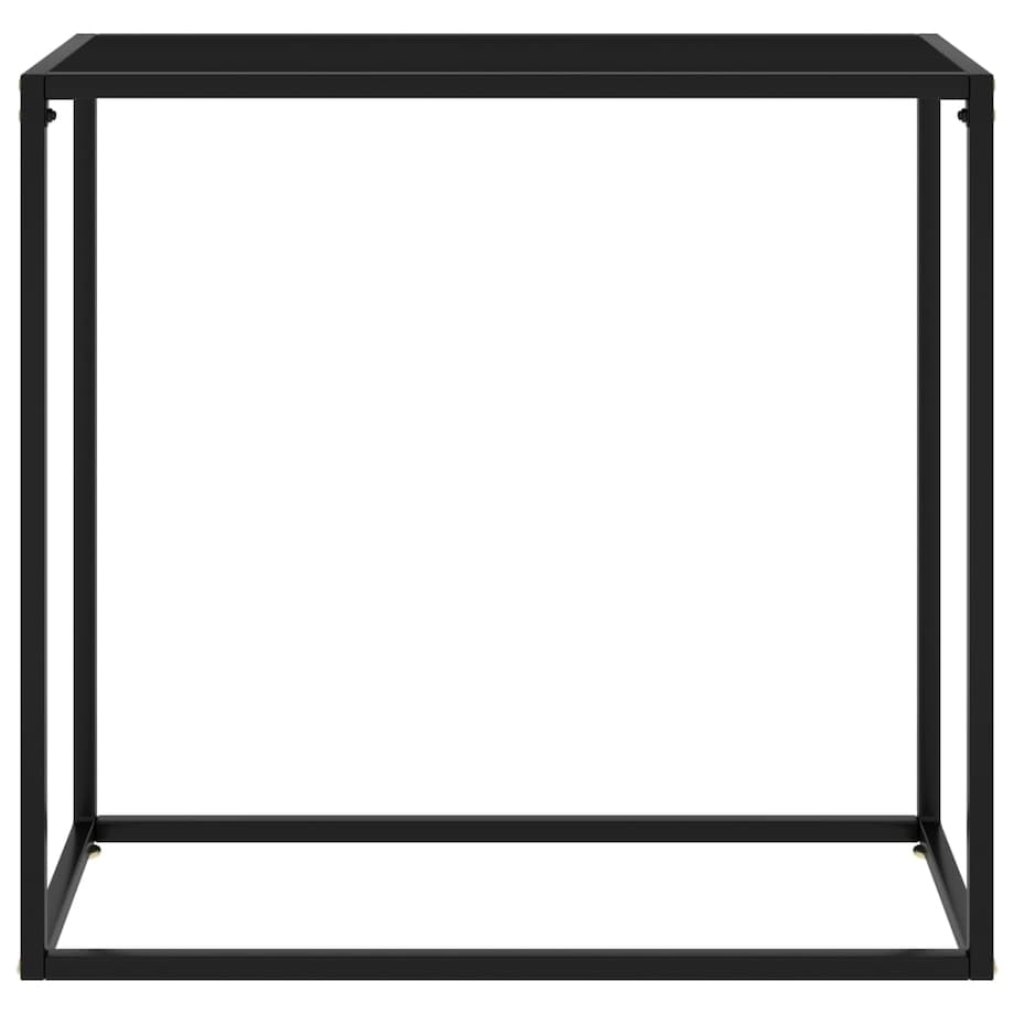 vidaXL Stolik konsolowy, czarny, 80x35x75 cm, szkło hartowane
