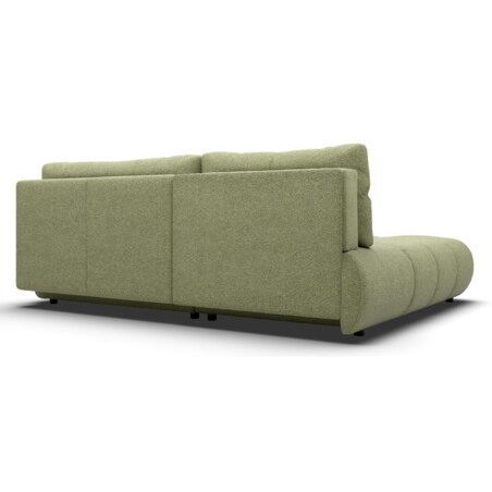 Pikowany Narożnik MILA rozkładany bez boczków lewy zielony