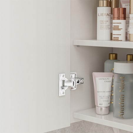 Szafka łazienkowa wisząca z lustrem nad umywalkę 2 drzwi biała nowoczesna