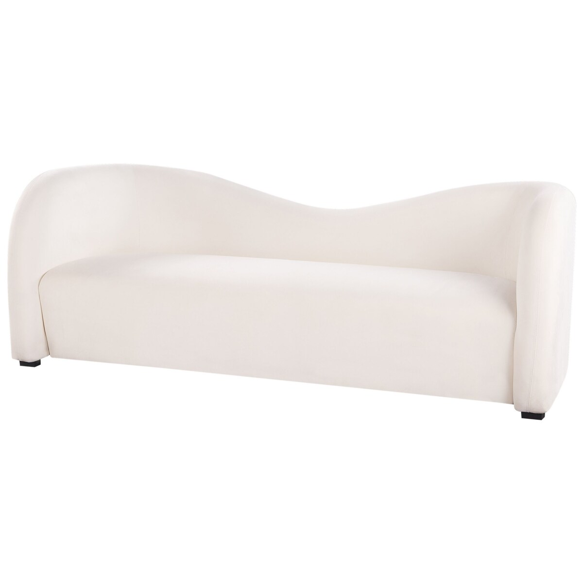 Sofa welurowa biała VELTADA