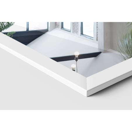 Wysokie lustro stojące w białej ramie, 156x36 cm