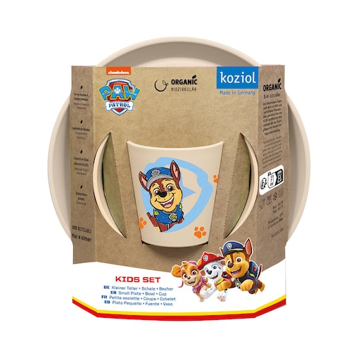 Zestaw naczyń dla dzieci: talerzyk, miseczka, kubeczek CONNET Psi Patrol, KOZIOL