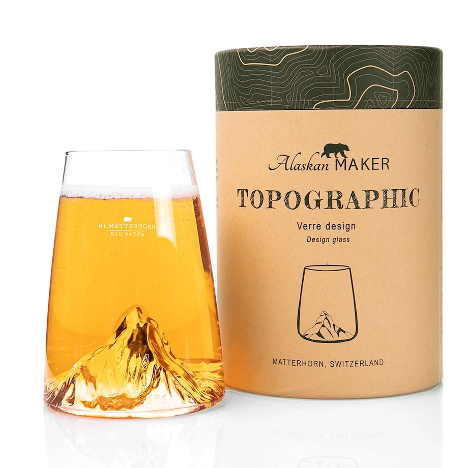 Szklanka Long Drink - Topographic - Mount Matterhorn