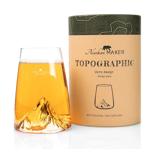 Szklanka Long Drink - Topographic - Mount Matterhorn