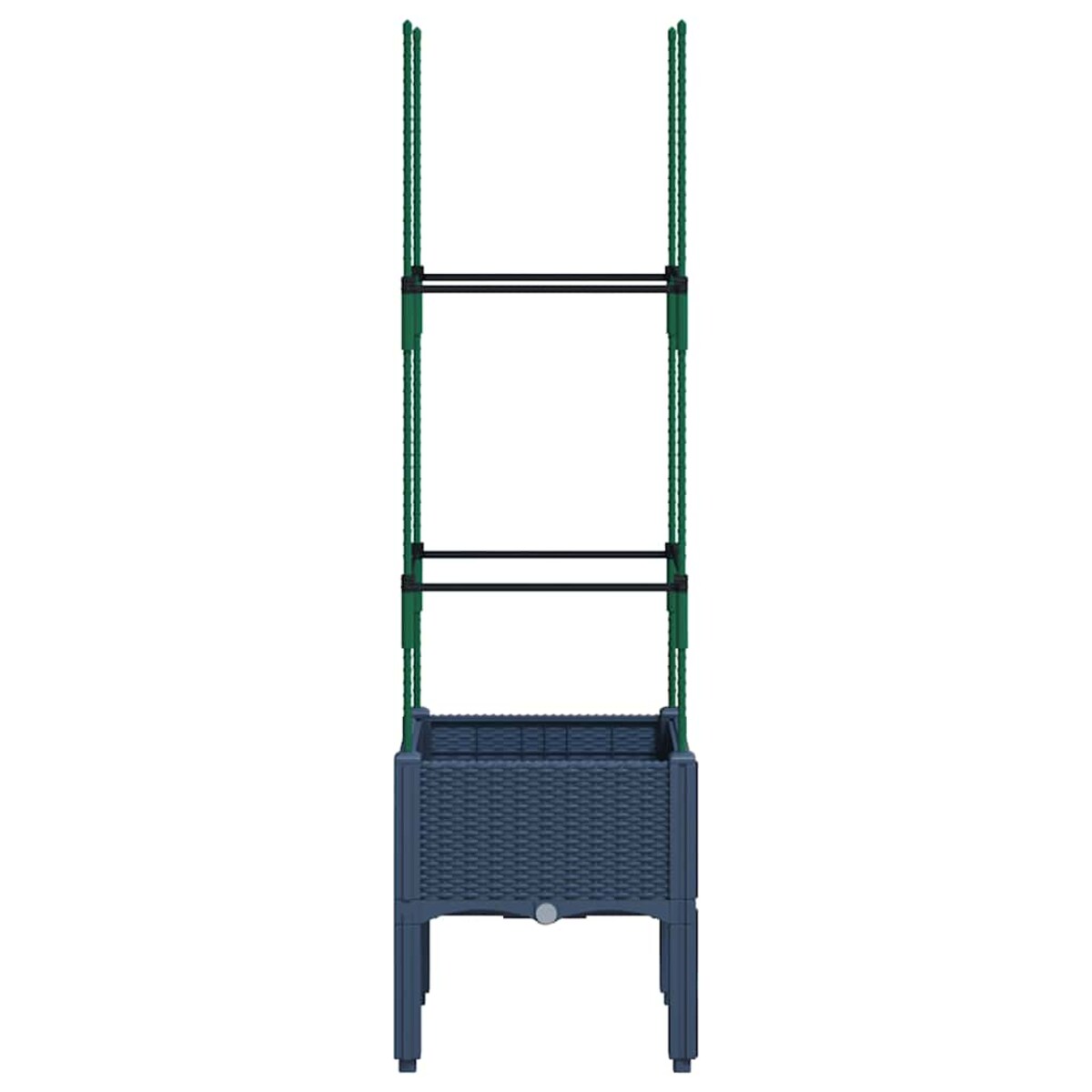 vidaXL Donica ogrodowa z kratką, niebieskoszara, 40x40x142,5 cm, PP