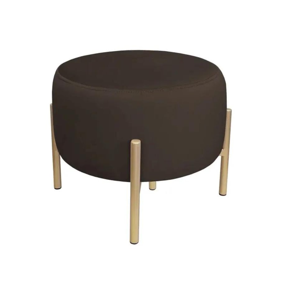 Pufa WILFRED MG VELVET brązowa/złota