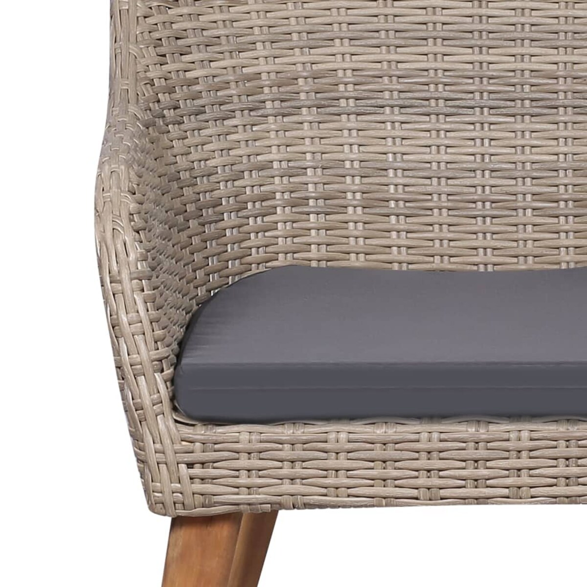 vidaXL 7-cz. zestaw mebli ogrodowych z poduszkami, brązowy