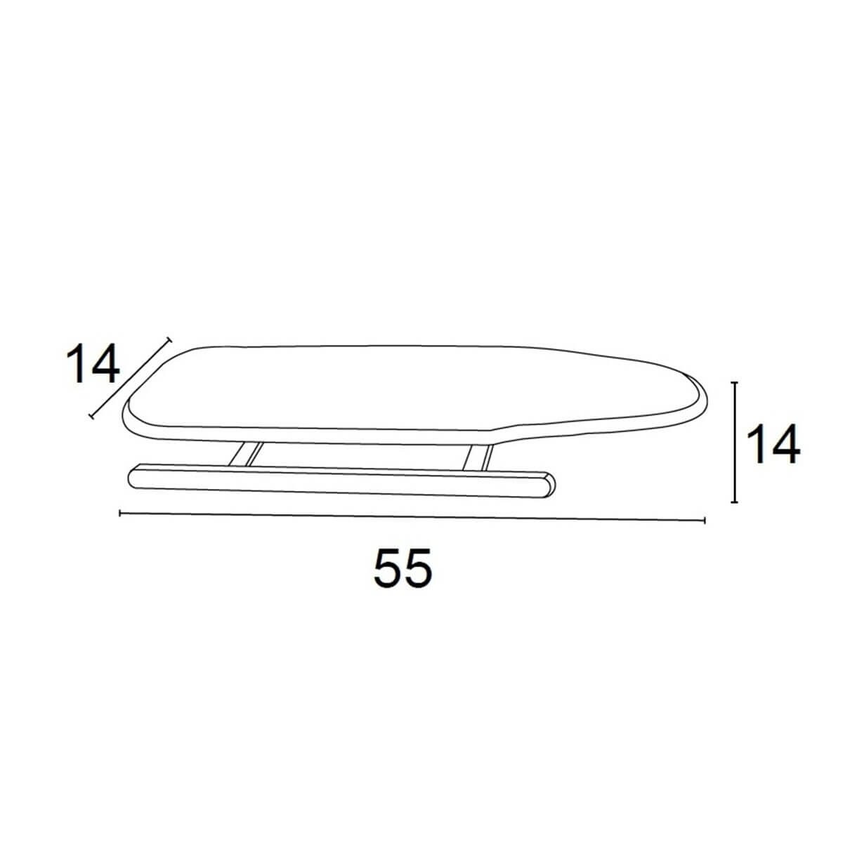 ARREDAMENTI STIROMANICHE Deska do prasowania rękawów - 55 x 14 cm, Brązowy