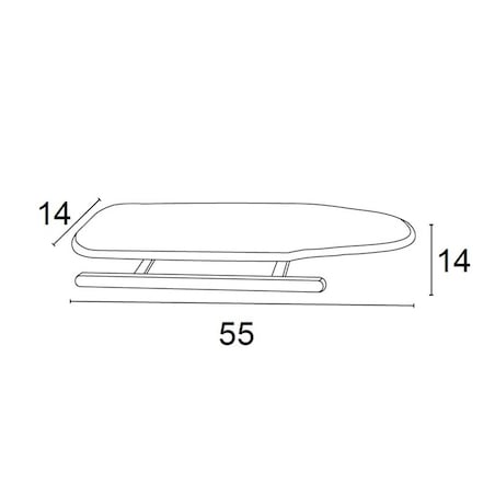 ARREDAMENTI STIROMANICHE Deska do prasowania rękawów - 55 x 14 cm, Brązowy