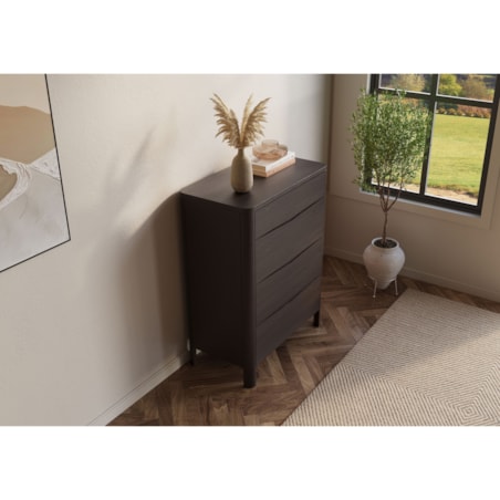 Drewniana komoda bukowa Visby MODENA 80 / kolor palisander