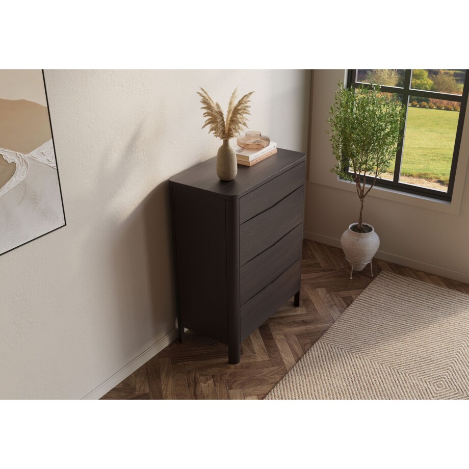 Drewniana komoda bukowa Visby MODENA 80 / kolor palisander