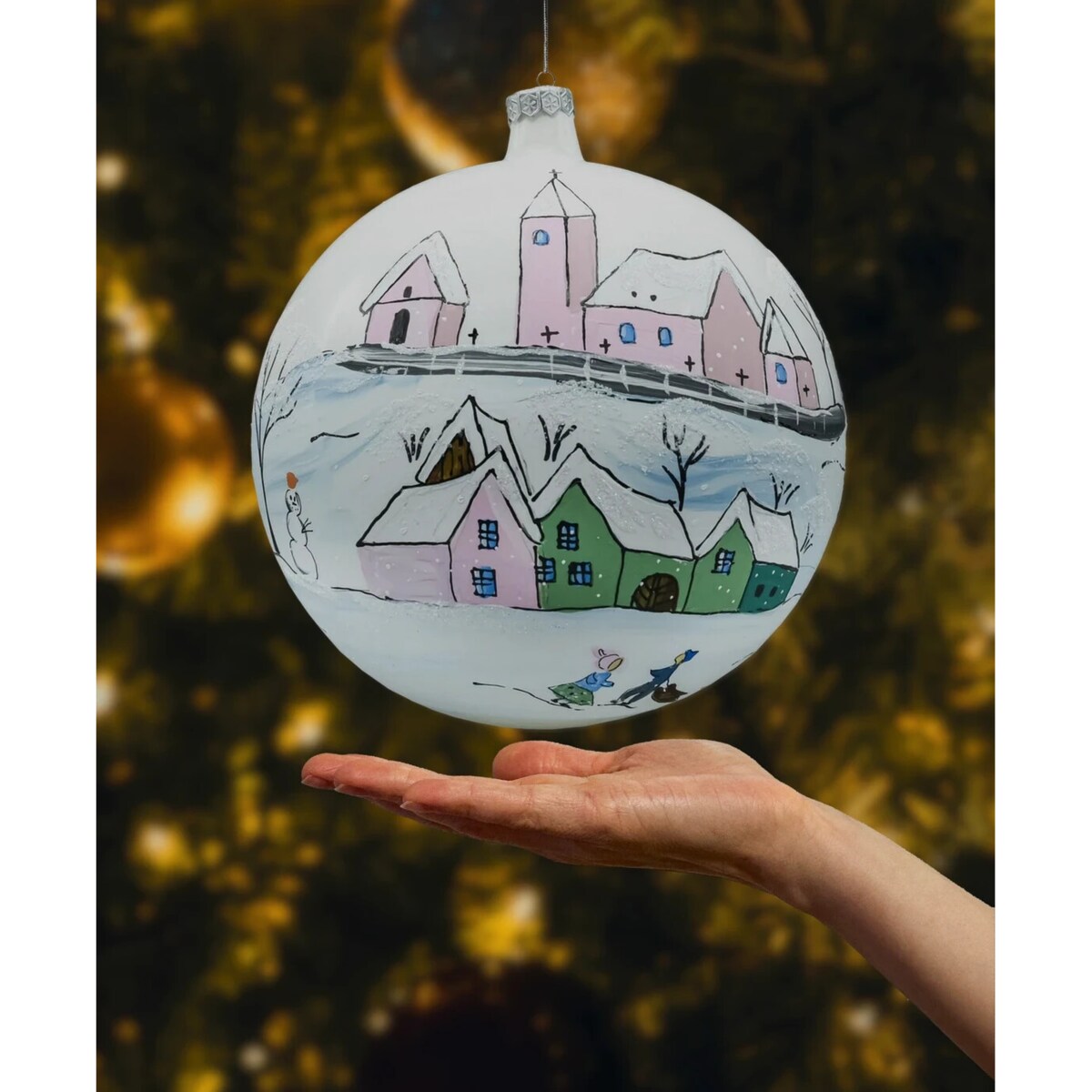 Bombka okrągła duża: motyw czeskiej bajki