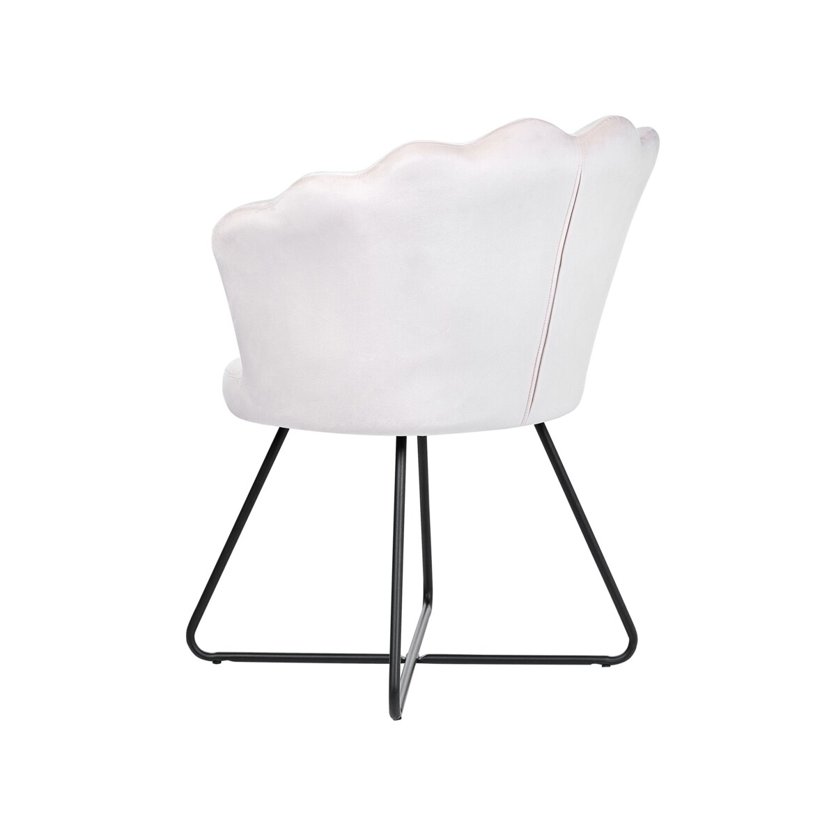 Fotel welurowy beżowy LOVELOCK