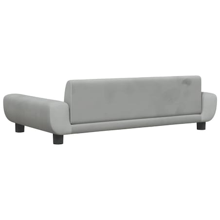 vidaXL Sofa dla dzieci, jasnoszara, 100x54x33 cm, aksamit