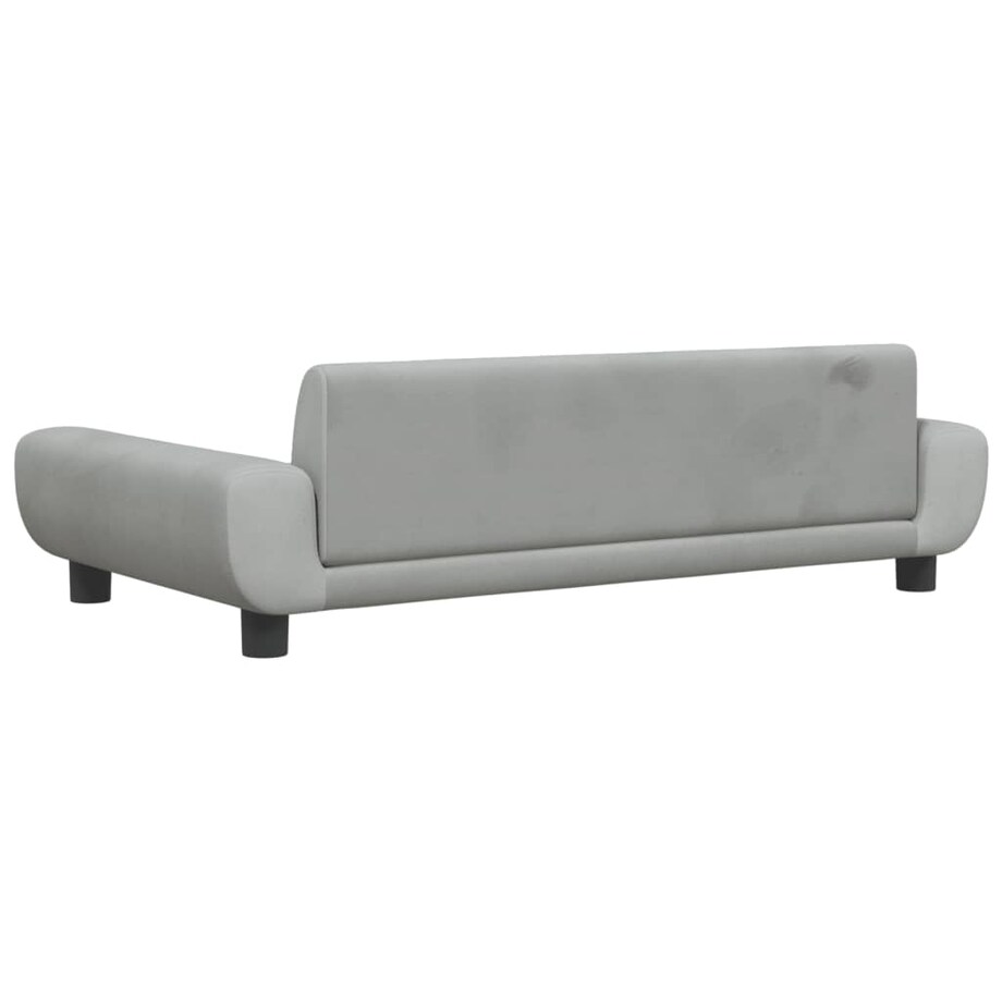 vidaXL Sofa dla dzieci, jasnoszara, 100x54x33 cm, aksamit