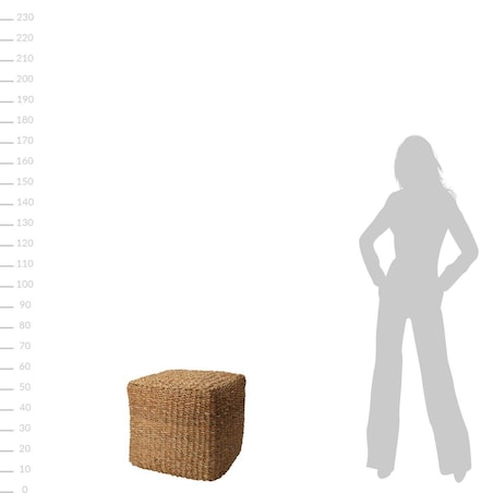 Pufa z trawy morskiej, 40 x 40 x 38 cm